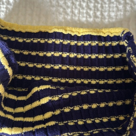 SMALL Knit Twist Tube Tops Y2K Stripe Hollow Exposed Navel Backless Crop - Picture 9 of 9